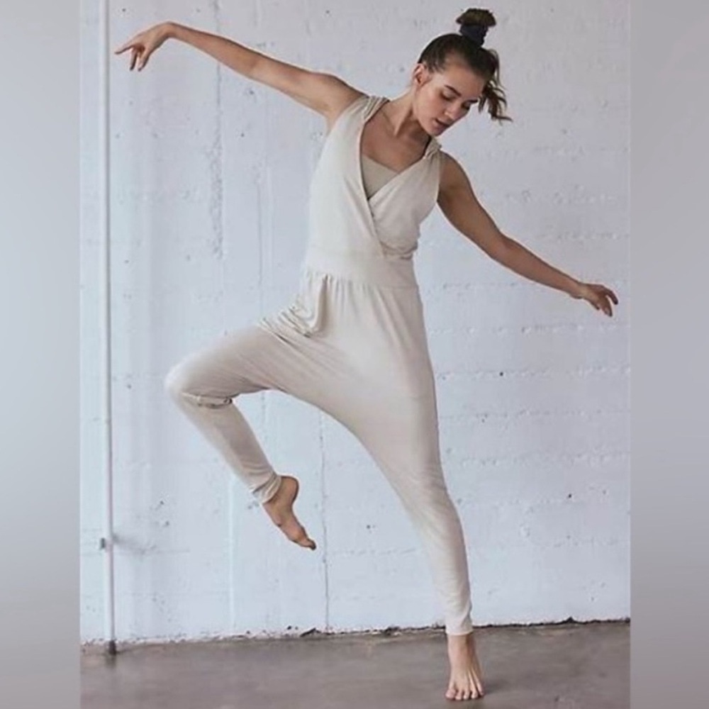 Free People FP Movement Second Chance Hooded Racer Back Harem Onesie Jumpsuit